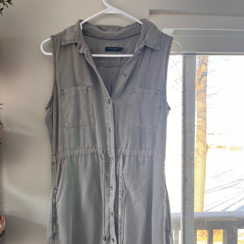 Max Jeans Light Olive Utility Dress